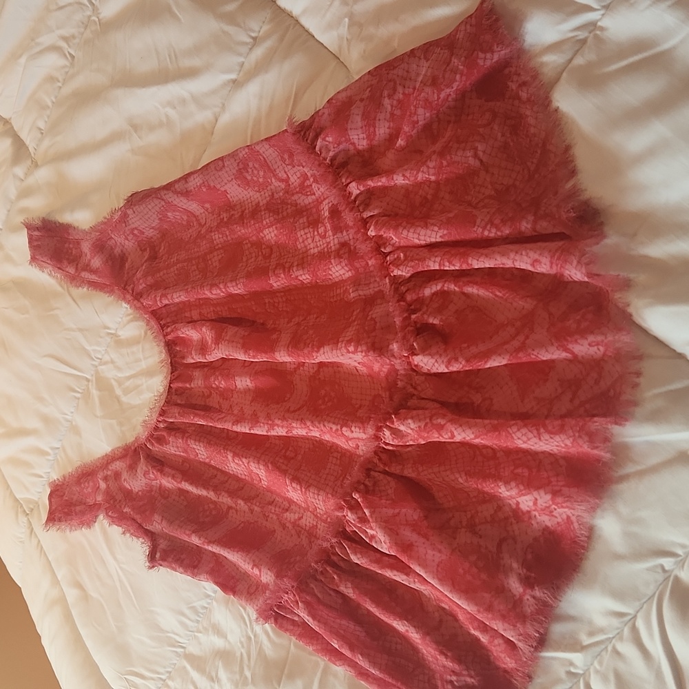 Rachel Roy floral semi sheer tank blouse
